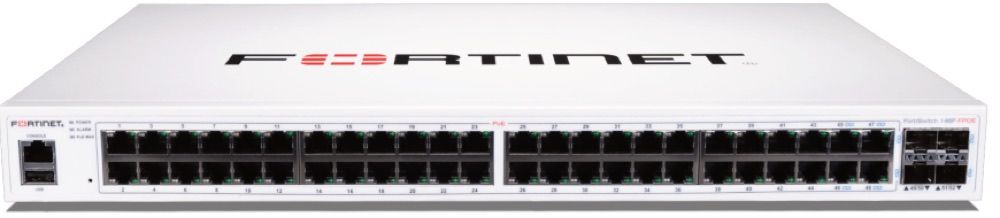 FortiSwitch 148F-FPOE PoE Switch