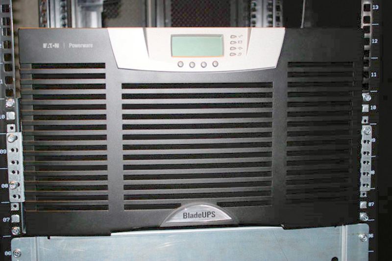 Eaton UPS installed in a rack