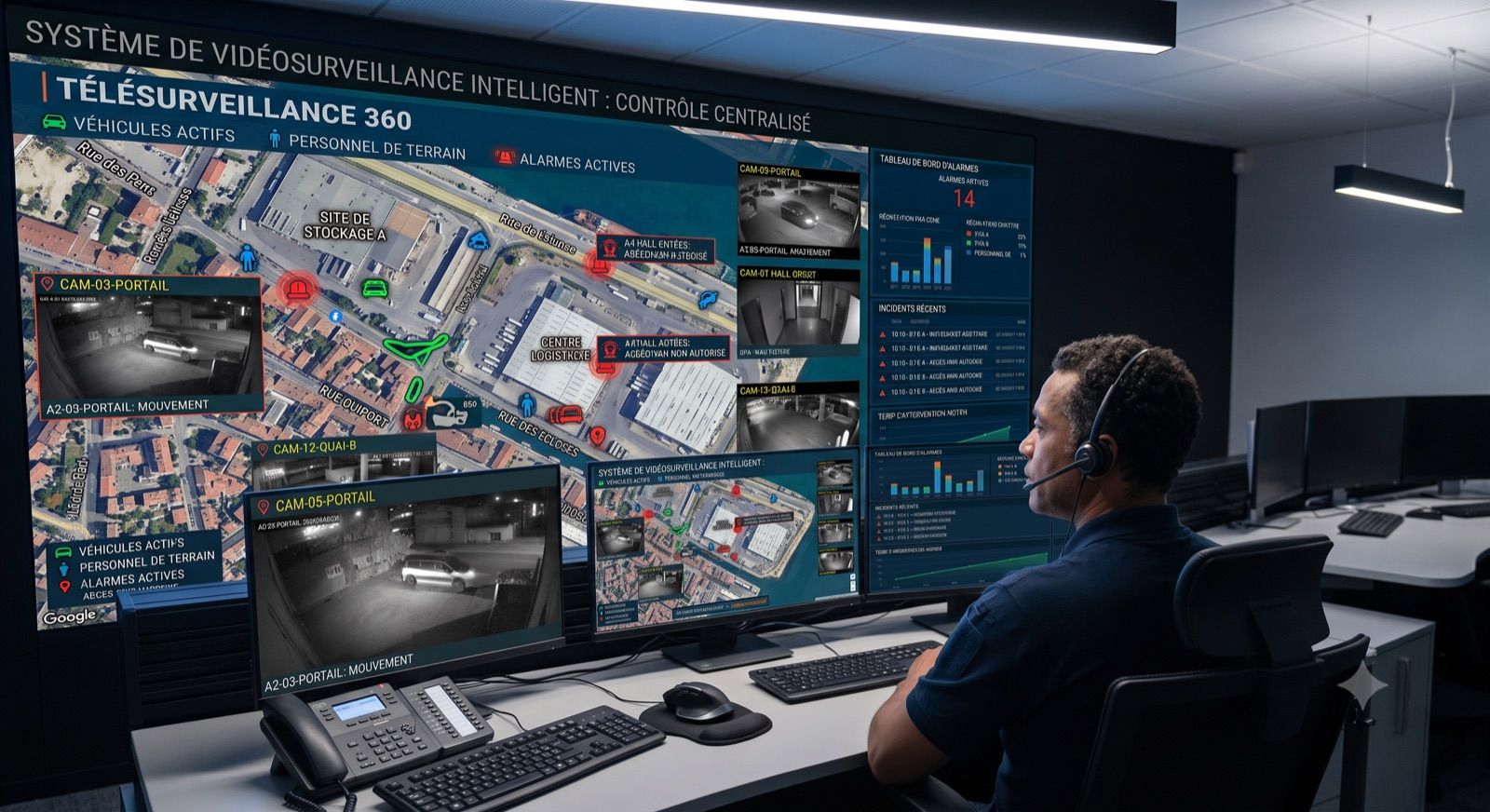 CCTV monitoring control room
