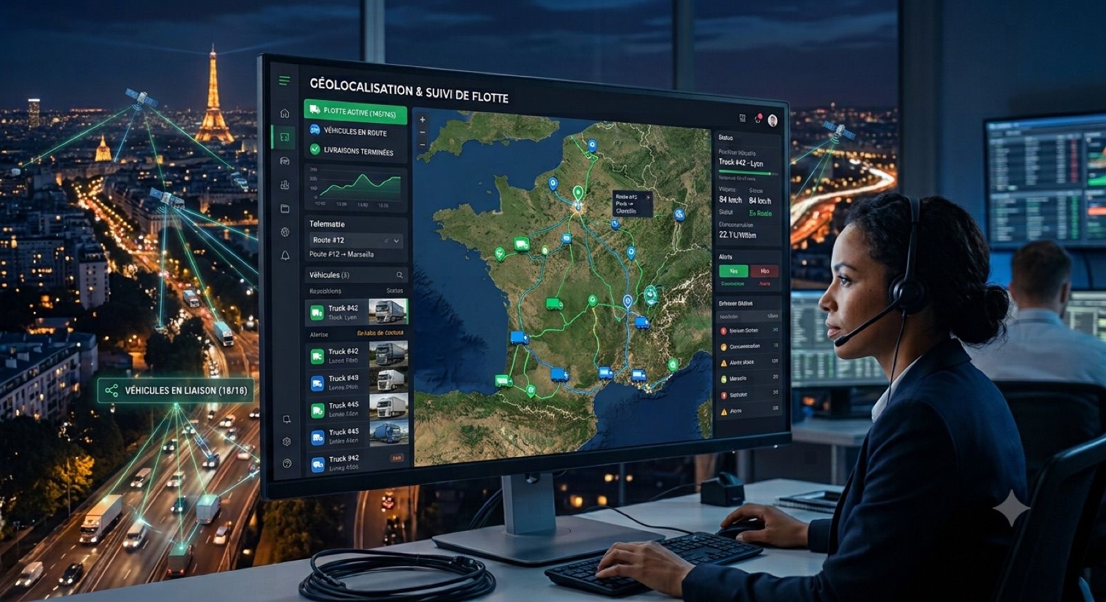 GPS and fleet tracking control station